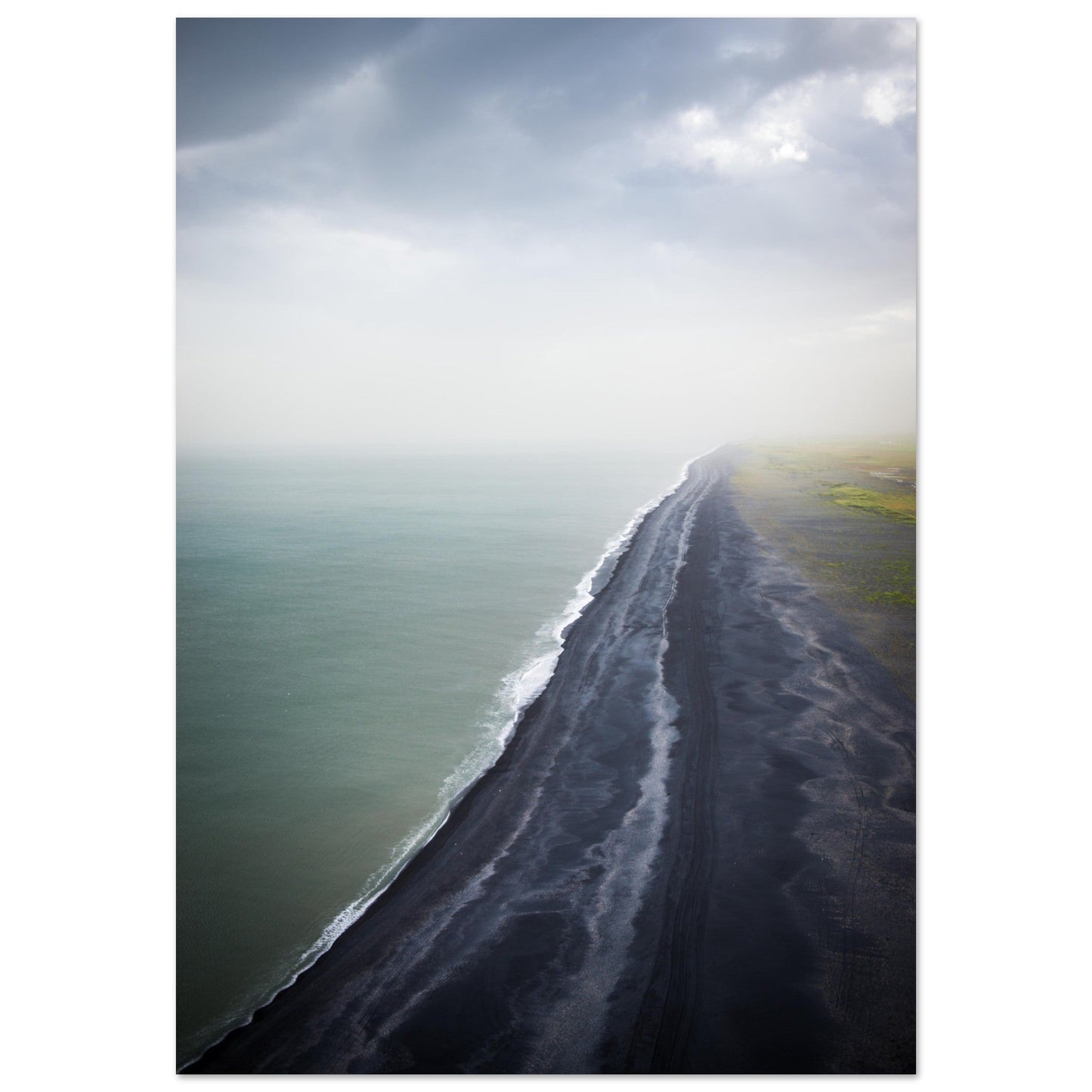 Photo de plage et sable noir, Islande - Tableau photo alu montagne