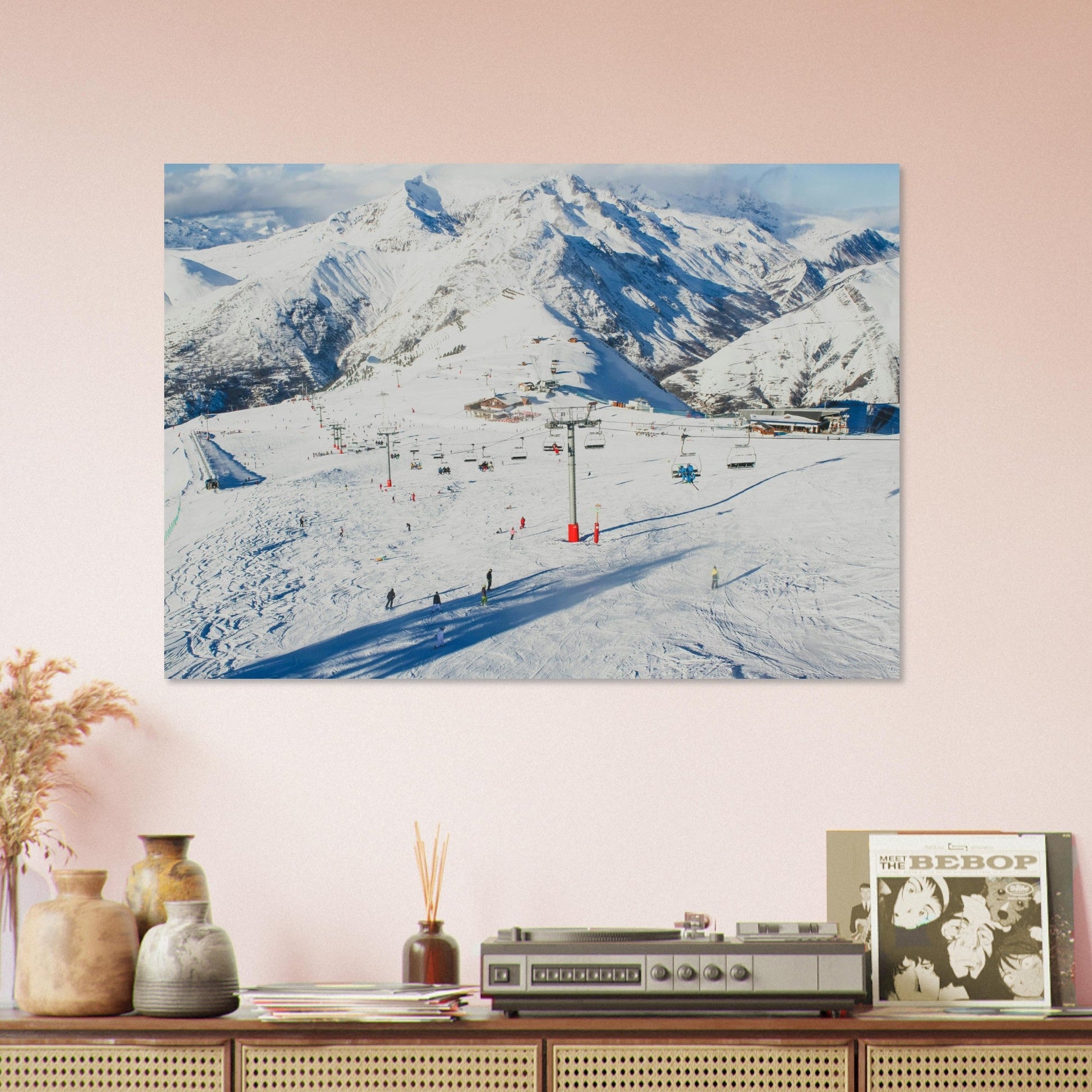 Photo des 2 Alpes en hiver #2 - Tableau photo alu montagne
