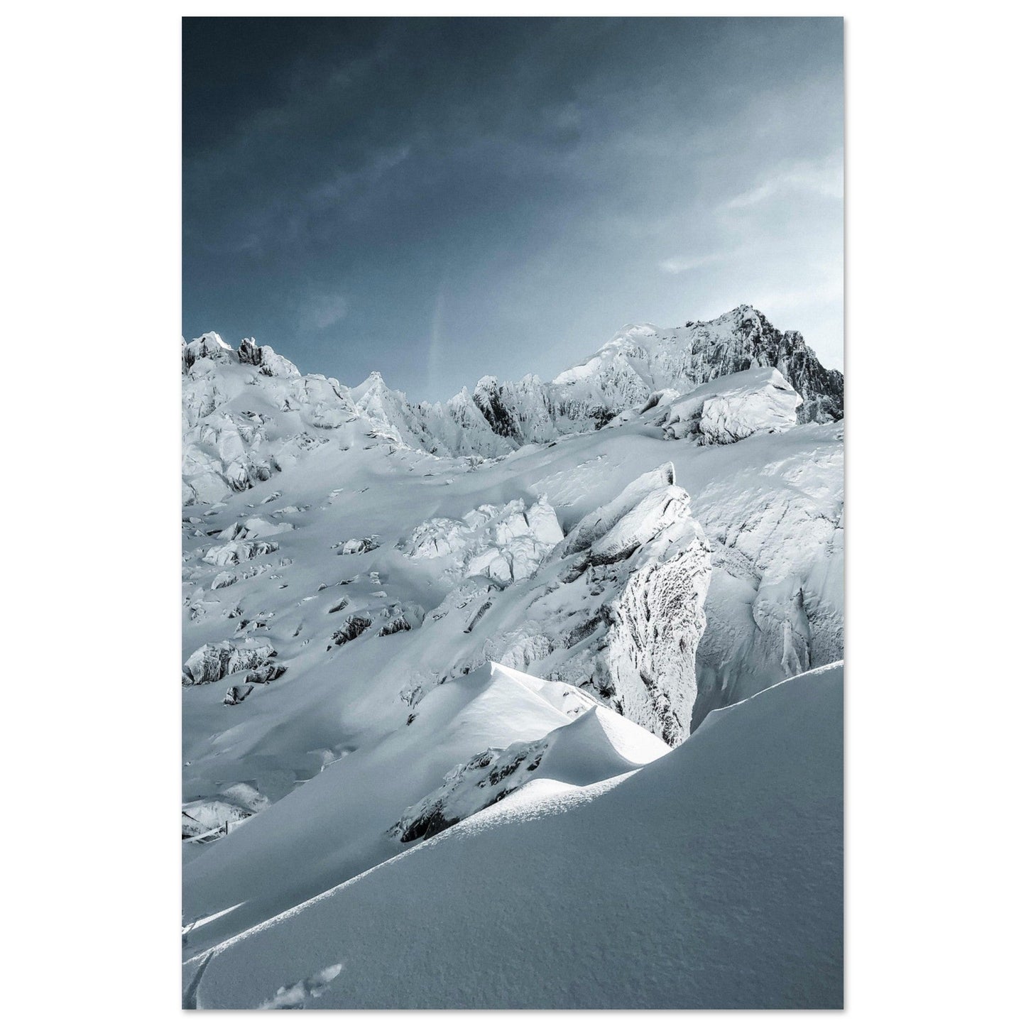 Photo des séracs du glacier du Mont-Blanc - Tableau photo alu montagne