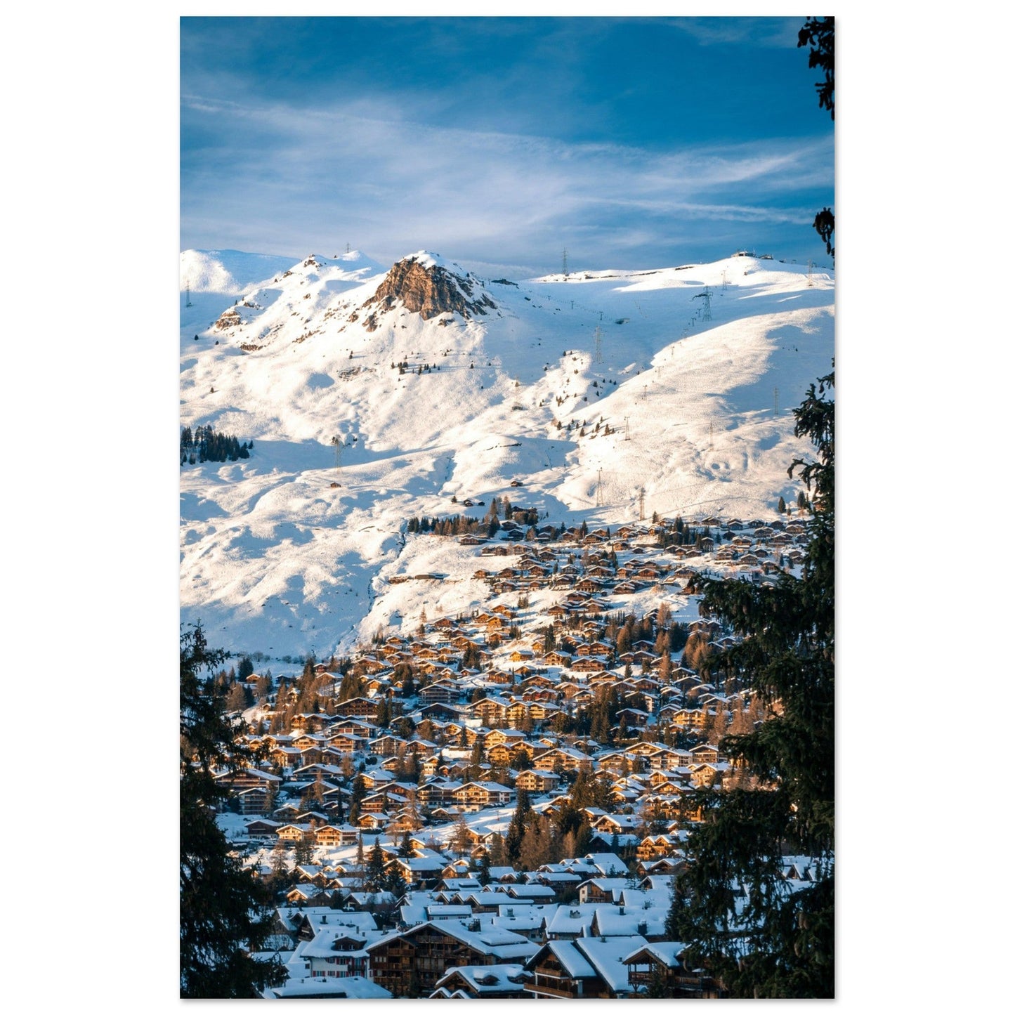 Photo du domaine skiable de Verbier en hiver, Suisse #1 - Tableau photo alu montagne