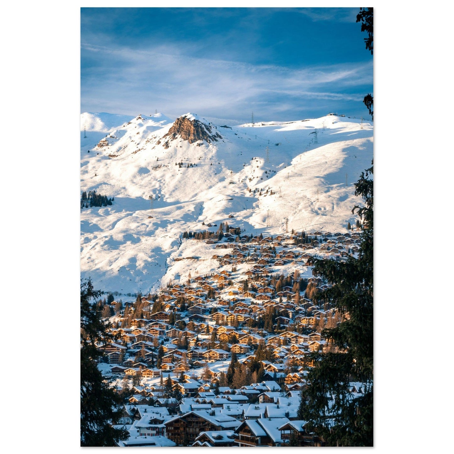 Photo du domaine skiable de Verbier en hiver, Suisse #1 - Tableau photo alu montagne