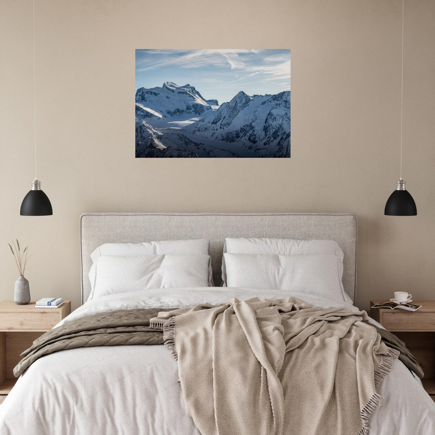 Vorschau eines AluArtMountains Fotodrucks in einem Innenraum