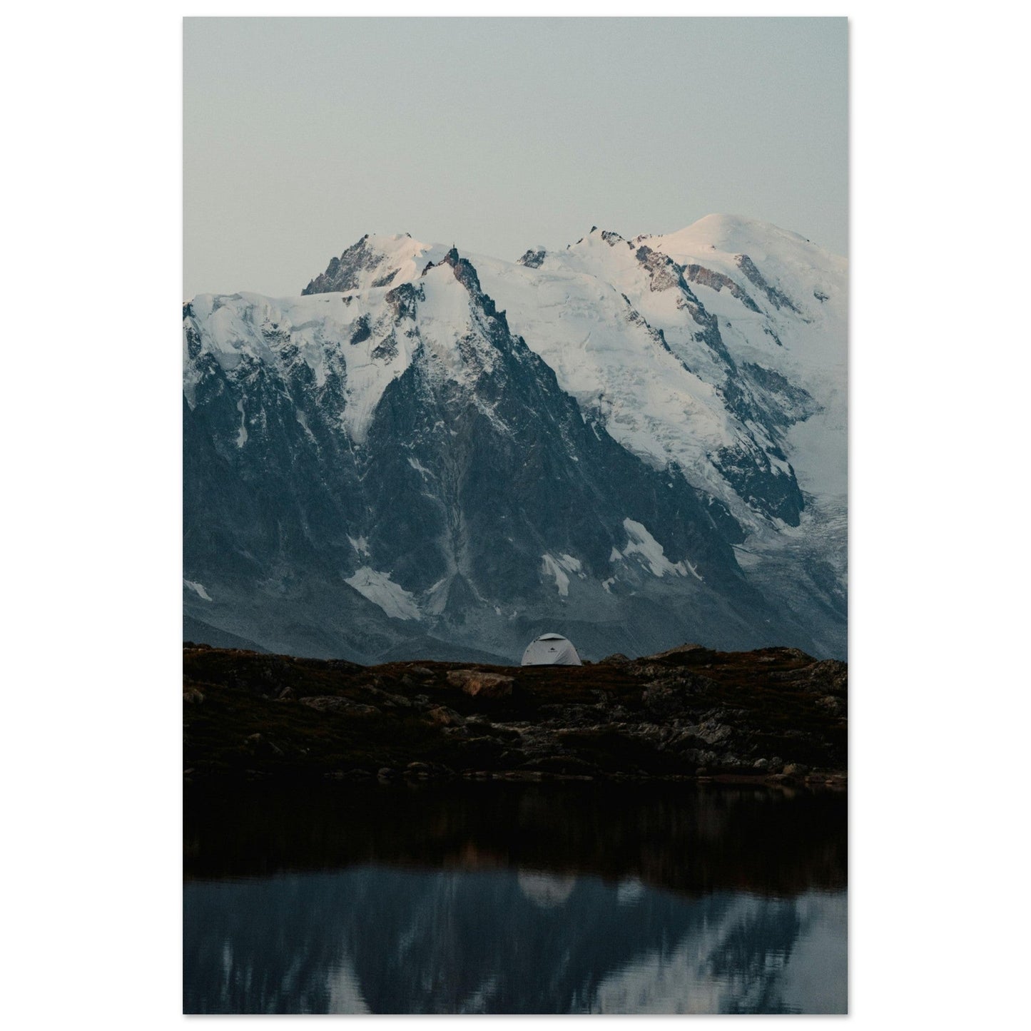 Vente Photo du Lac Blanc et du Mont-Blanc, Chamonix - Tableau photo alu montagne