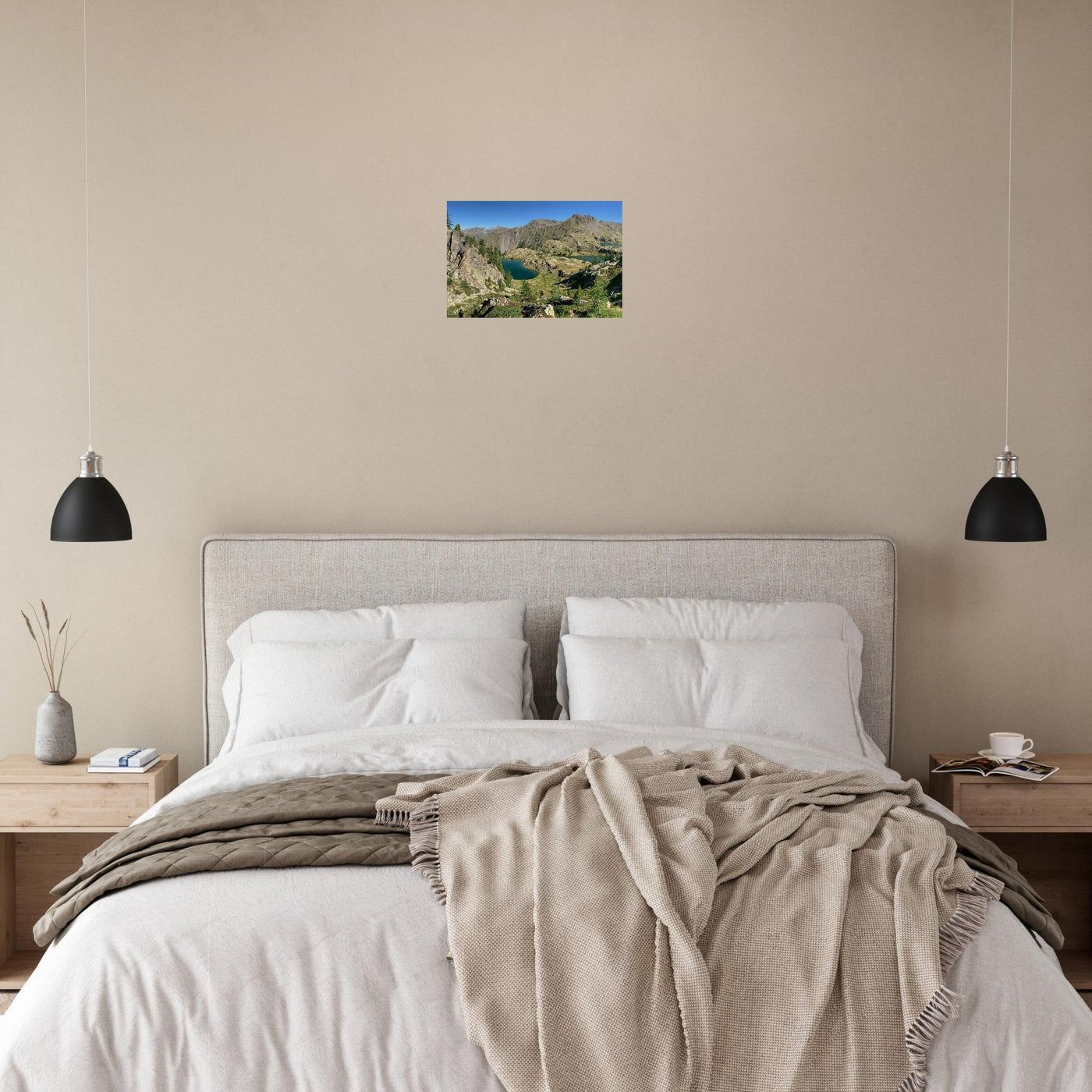 Simulation d’un tableau AluArtMountains dans un intérieur