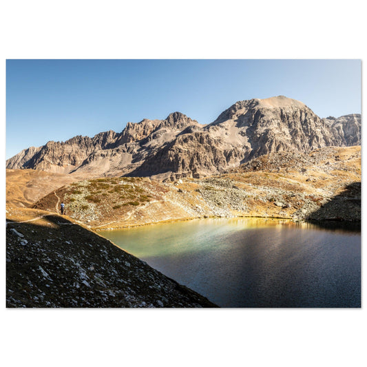 Vente Photo du lac du Peyron et de la Roche de Bernaude - Tableau photo alu montagne