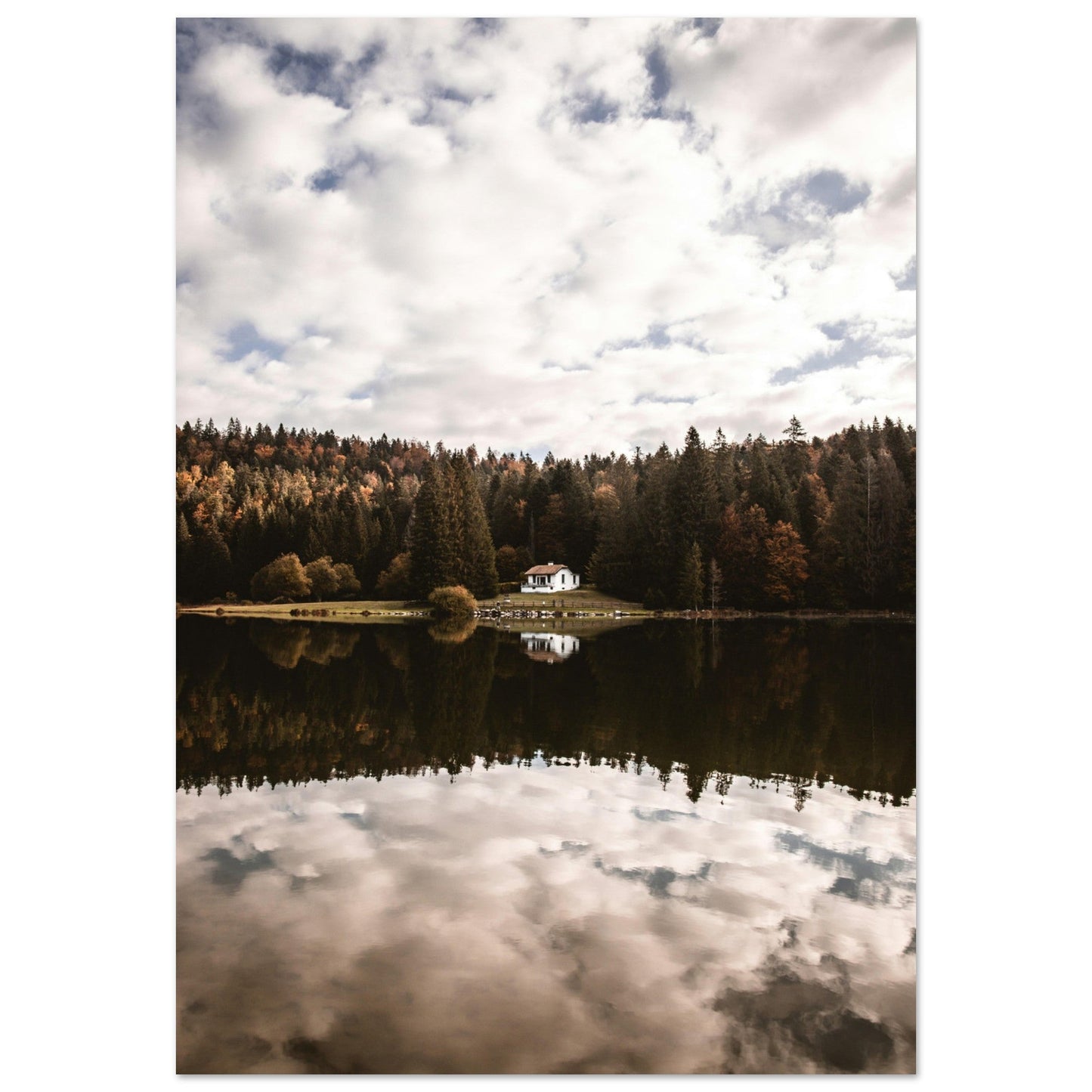 Photo du lac Genin en automne, Jura #2 - Tableau photo alu montagne