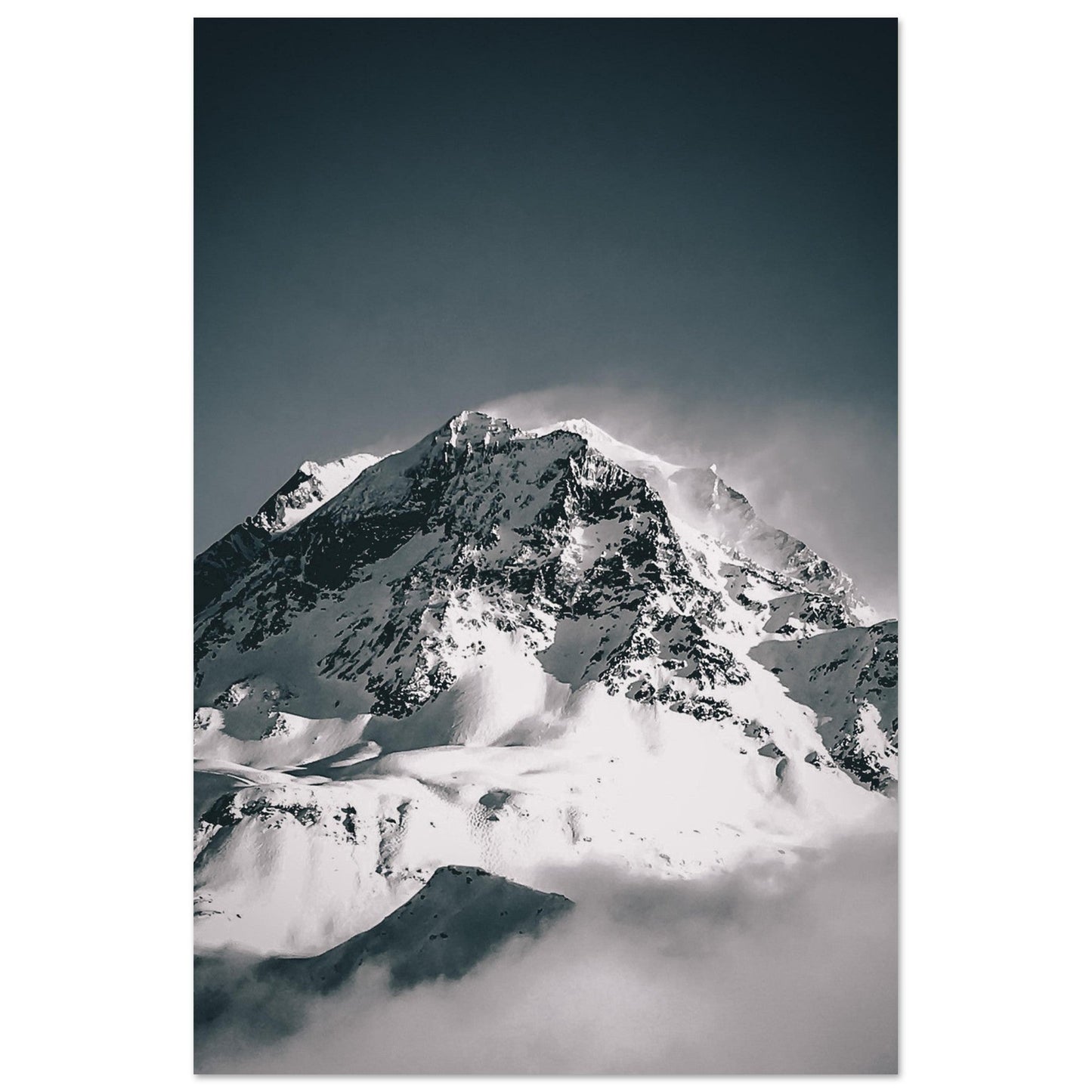 Photo du Mont-Blanc depuis Genève - Tableau photo alu montagne