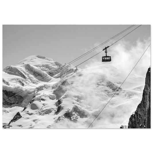 Vente Photo du Mont-Blanc et de la télécabine du Brévent - Tableau photo alu montagne