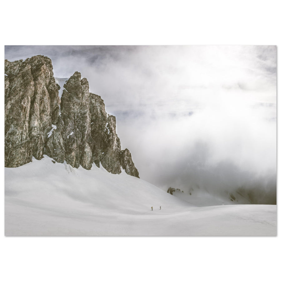 Tableau photo sur aluminium Dibond : Le Plateau de glace des Rouies et Pointe Duhamel