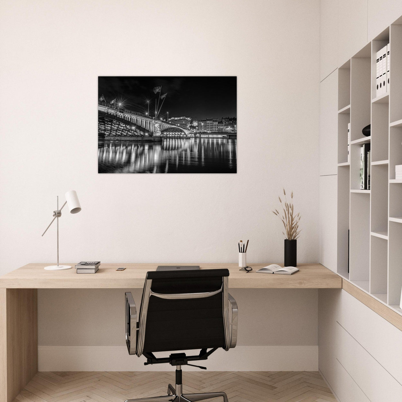 Simulation d’un tableau AluArtMountains dans un intérieur
