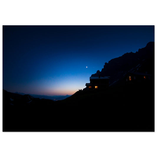 Vente Photo du refuge de Moede Anterne de nuit - Tableau photo alu montagne