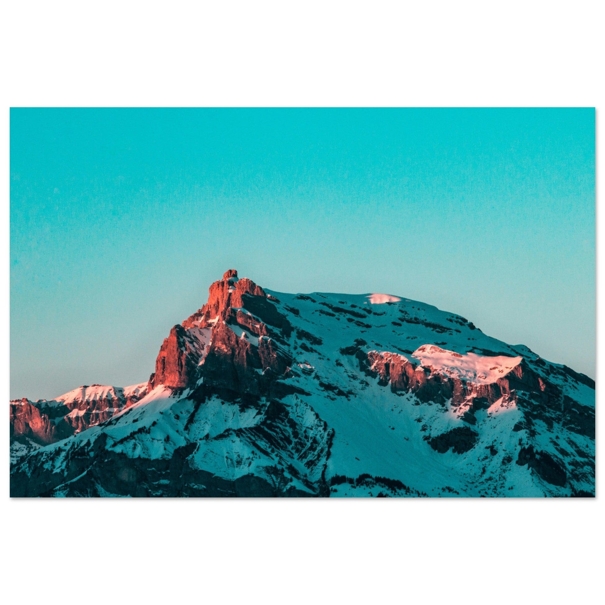 Photo du Salève au coucher du soleil, Massif du Jura - Tableau photo alu montagne