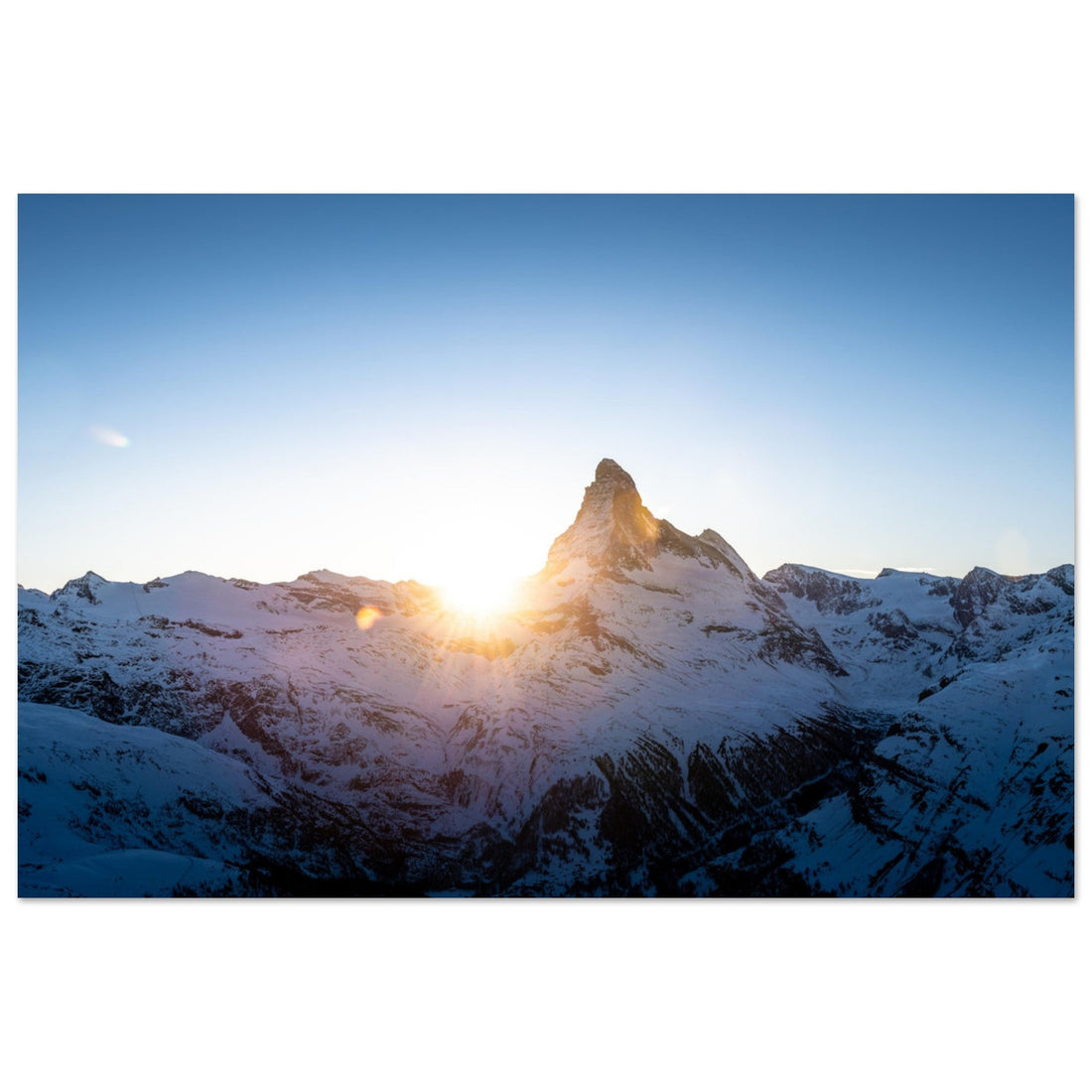 Drop Valais — Matterhorn at sunset, limited edition aluminum Dibond