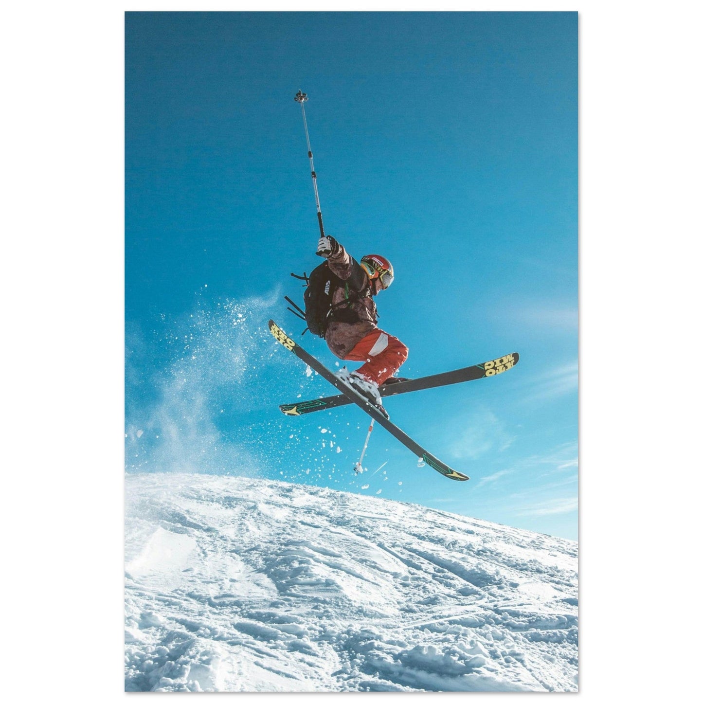Photo d'un jumb en ski à La Rosière, Montvalezan - Tableau photo alu montagne