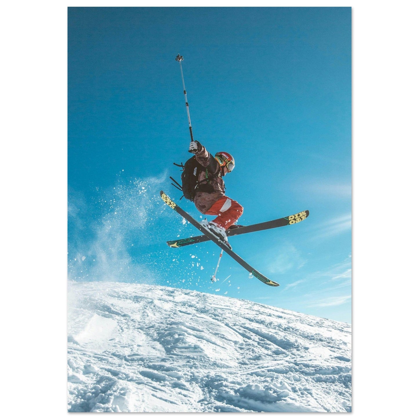Photo d'un jumb en ski à La Rosière, Montvalezan - Tableau photo alu montagne