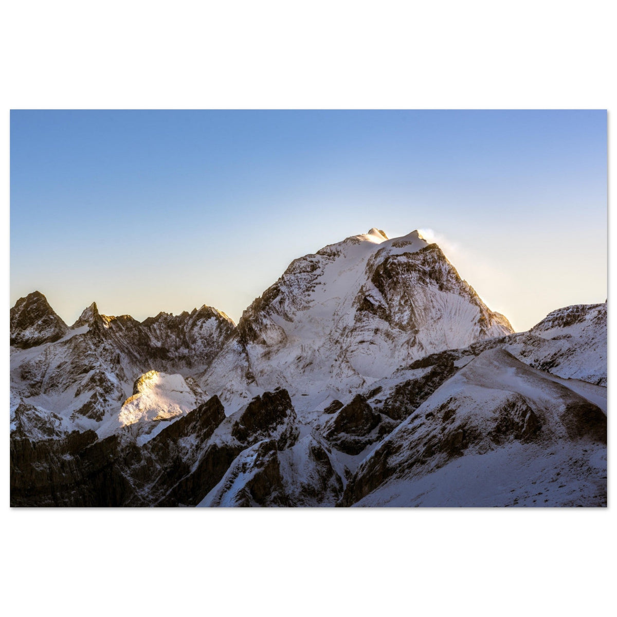 Lever de soleil sur la Grande Casse dans le Parc national de la Vanoise
