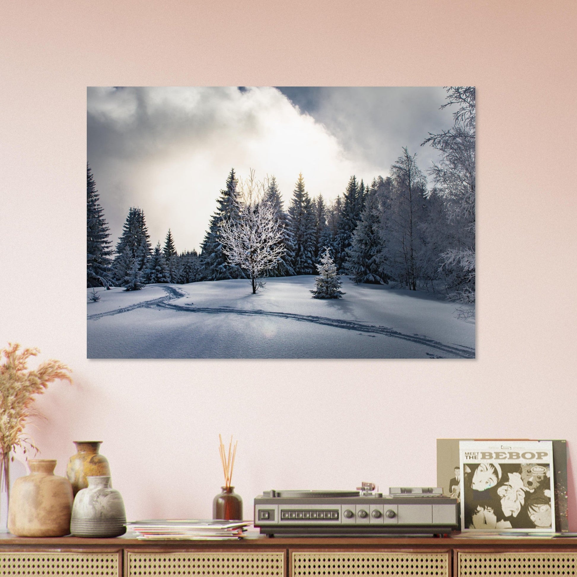 Vente Photo d'un moment magique en hiver - Tableau photo alu montagne