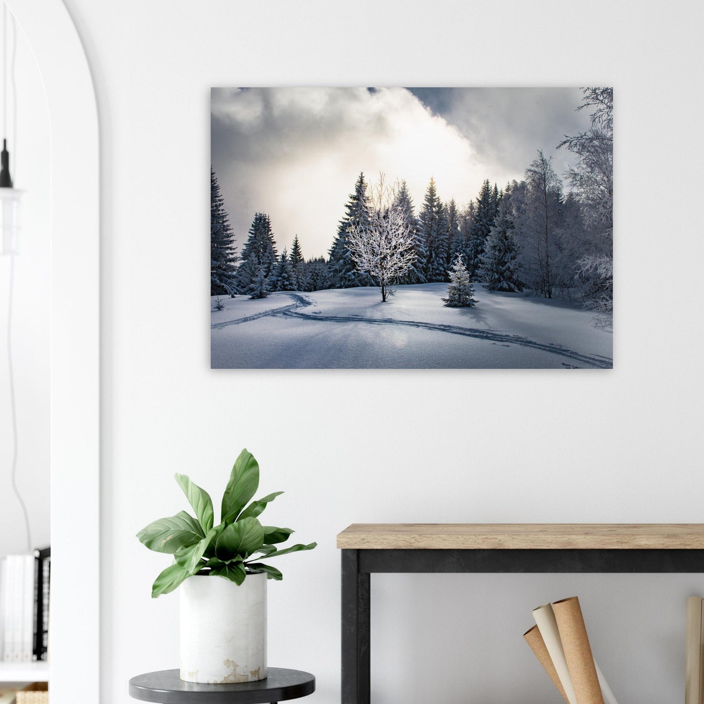 Vente Photo d'un moment magique en hiver - Tableau photo alu montagne