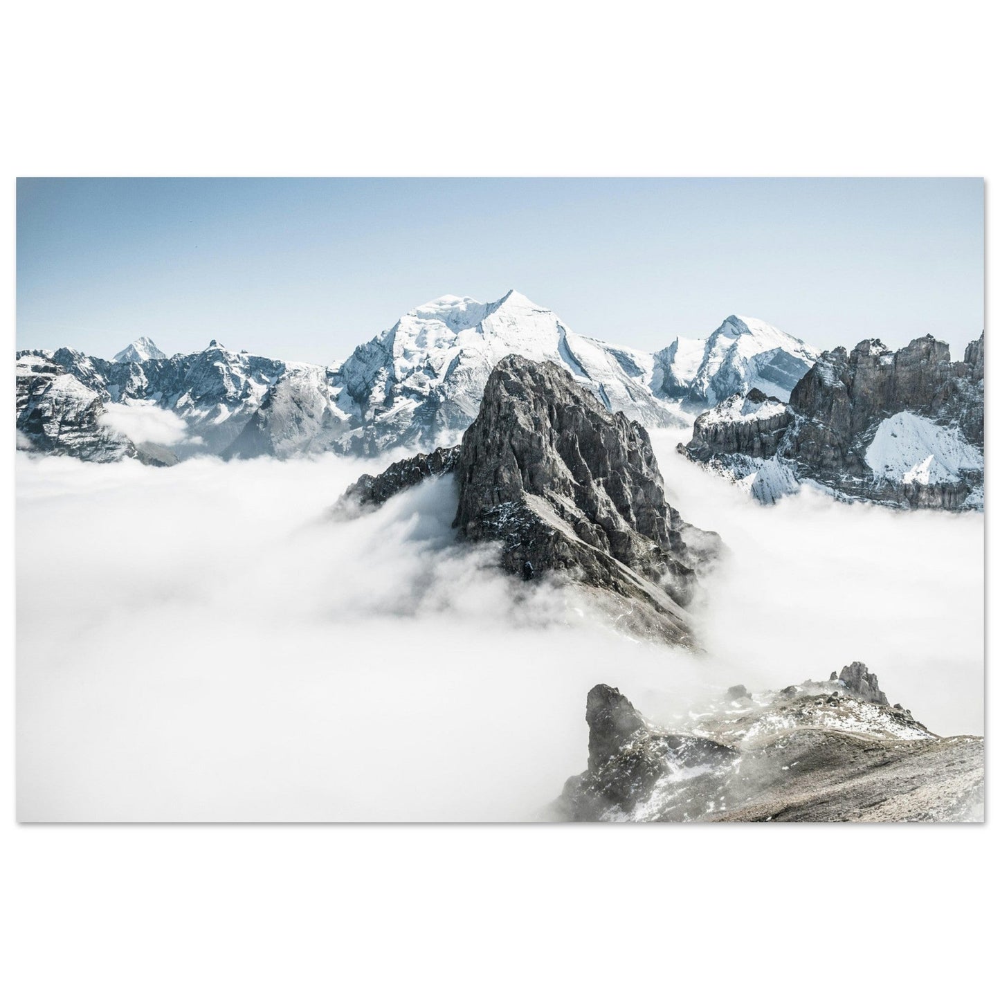 Vente Photo mer de nuage à Bunderspitz, Adelboden, Suisse - Tableau photo alu montagne