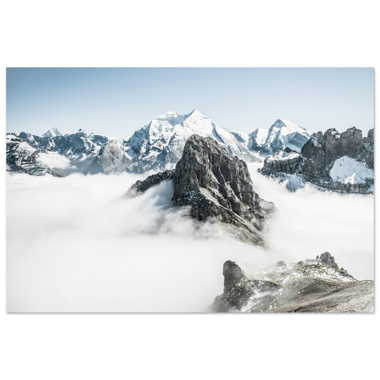 Vente Photo mer de nuage à Bunderspitz, Adelboden, Suisse - Tableau photo alu montagne