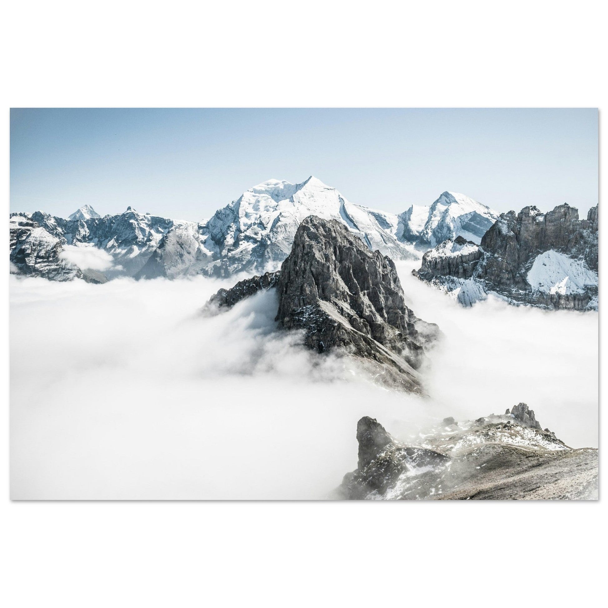 Photo mer de nuage à Bunderspitz, Adelboden, Suisse - Tableau photo alu montagne
