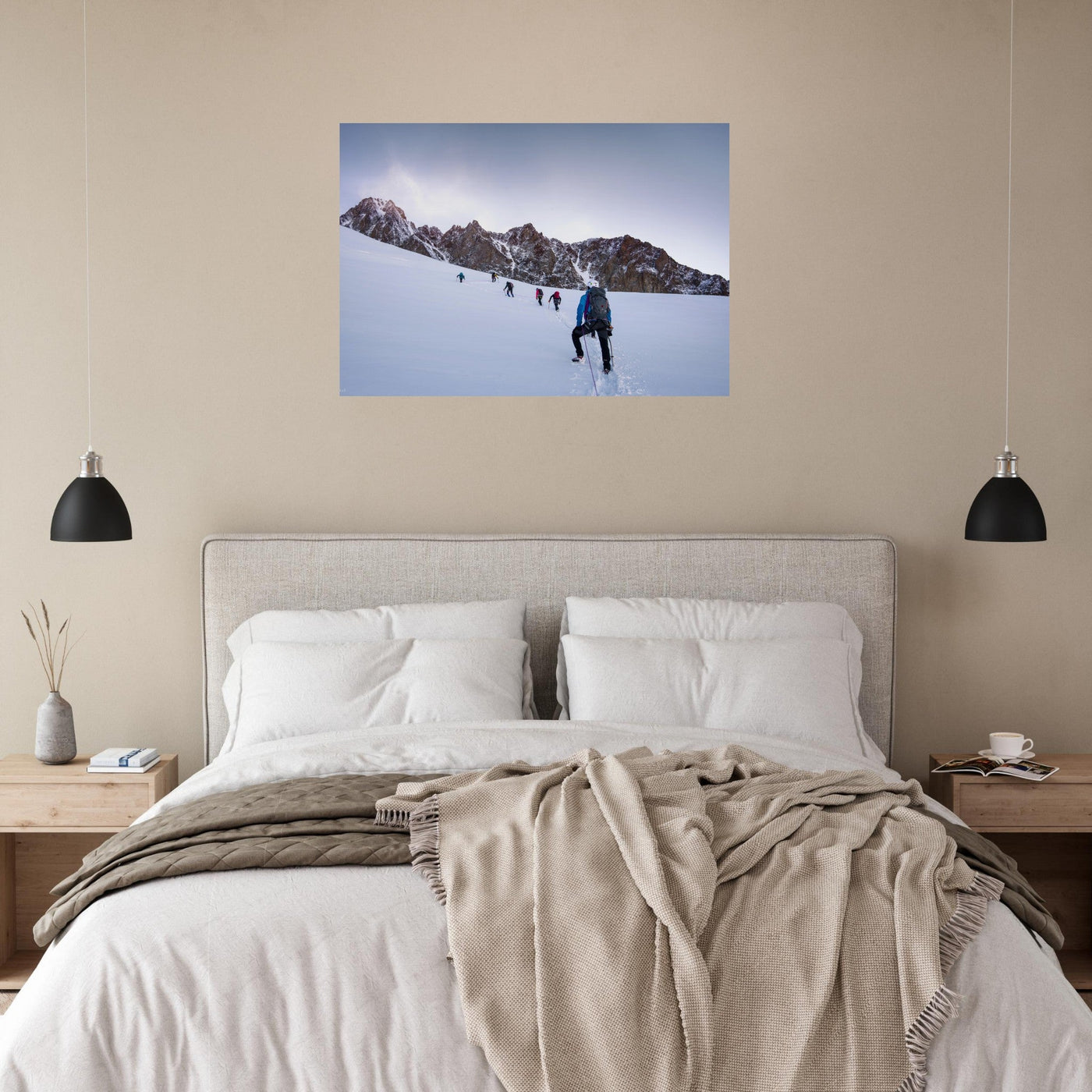 Simulation d’un tableau AluArtMountains dans un intérieur