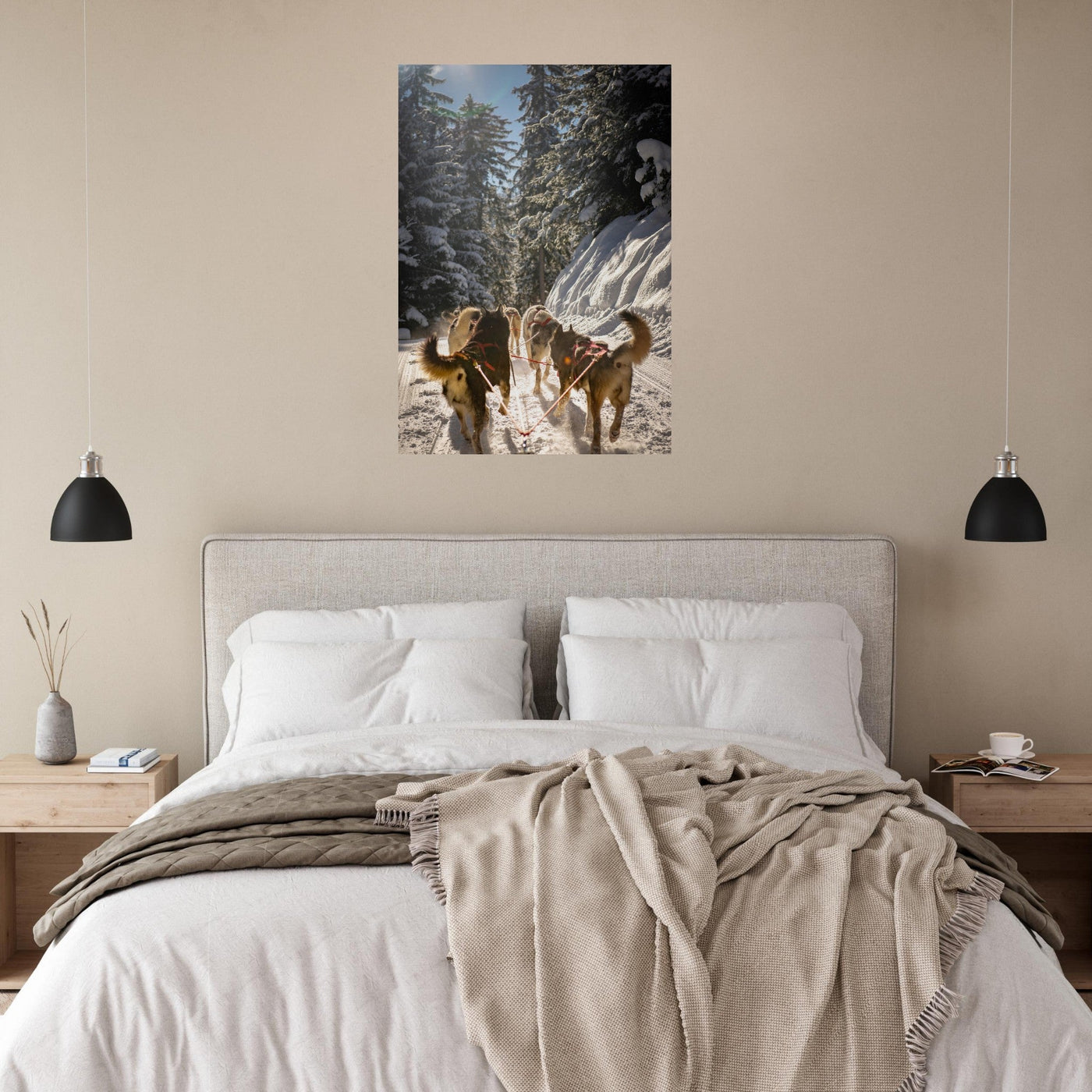 Simulation d’un tableau AluArtMountains dans un intérieur