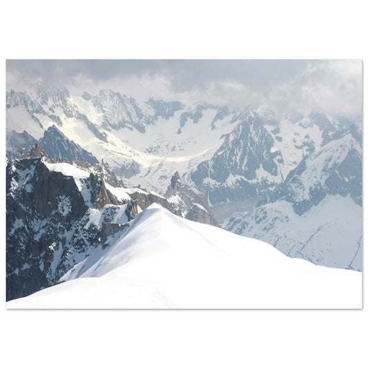 Tableau photo Photo de l'Aiguille du Midi, Chamonix - Mont - Blanc 3 — tirage aluminium Dibond mat, fabrication française, prêt à accrocher