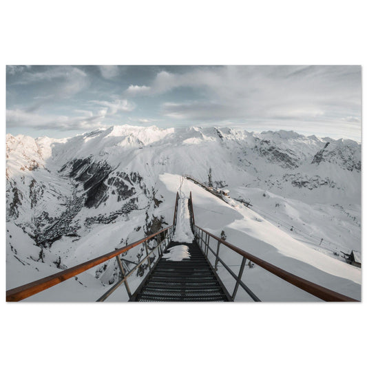 Tableau photo Photo de l'Aiguille du Midi, Chamonix - Mont - Blanc, Haute - Savoie — tirage aluminium Dibond mat, fabrication française, prêt à accrocher