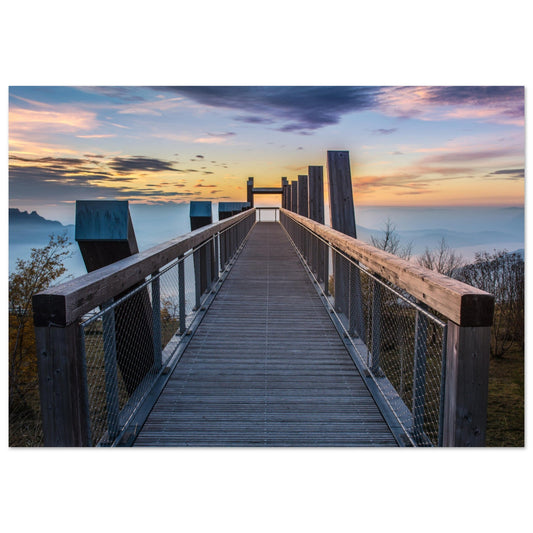 Tableau photo Photo du Belvédère du Mont Revard, Féclaz, Savoie — tirage aluminium Dibond mat, fabrication française, prêt à accrocher