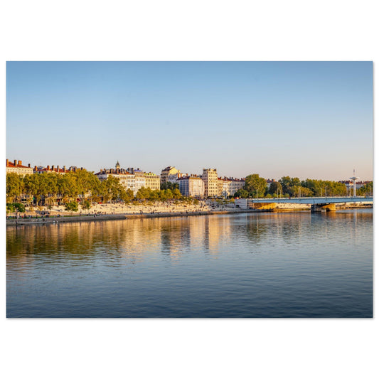 Tableau photo Photo des Berges du Rhone, Lyon — tirage aluminium Dibond mat, fabrication française, prêt à accrocher