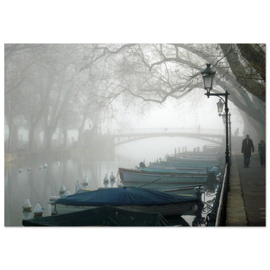 Tableau photo Photo du Canal de Vassé, Annecy — tirage aluminium Dibond mat, fabrication française, prêt à accrocher