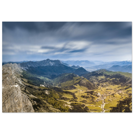 Tableau photo Photos des Crêtes du Vercors — tirage aluminium Dibond mat, fabrication française, prêt à accrocher