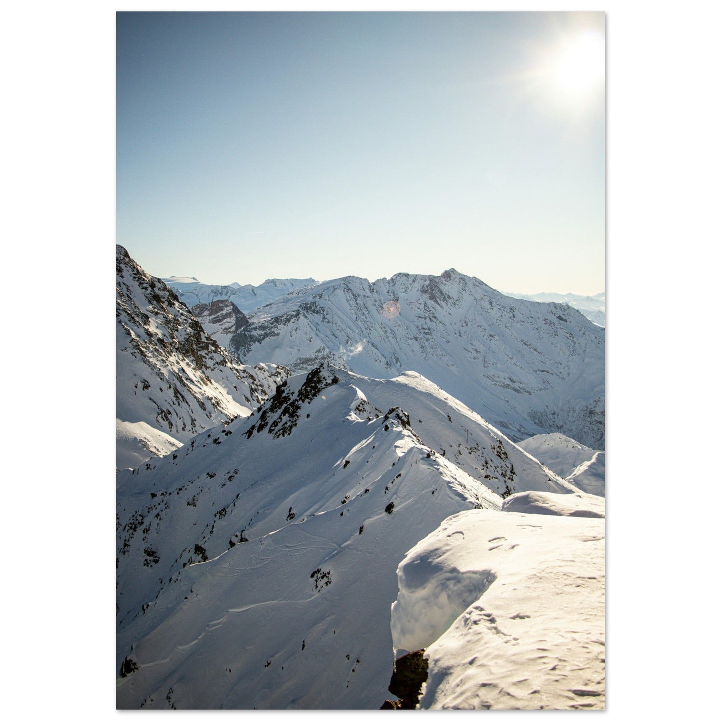 Tableau photo Photo des Arcs, Bourg - Saint - Maurice, Vanoise — tirage aluminium Dibond mat, fabrication française, prêt à accrocher