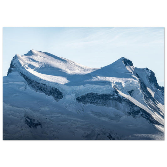 Tableau photo Photo du Grand Combin et de son glacier, Suisse — tirage aluminium Dibond mat, fabrication française, prêt à accrocher