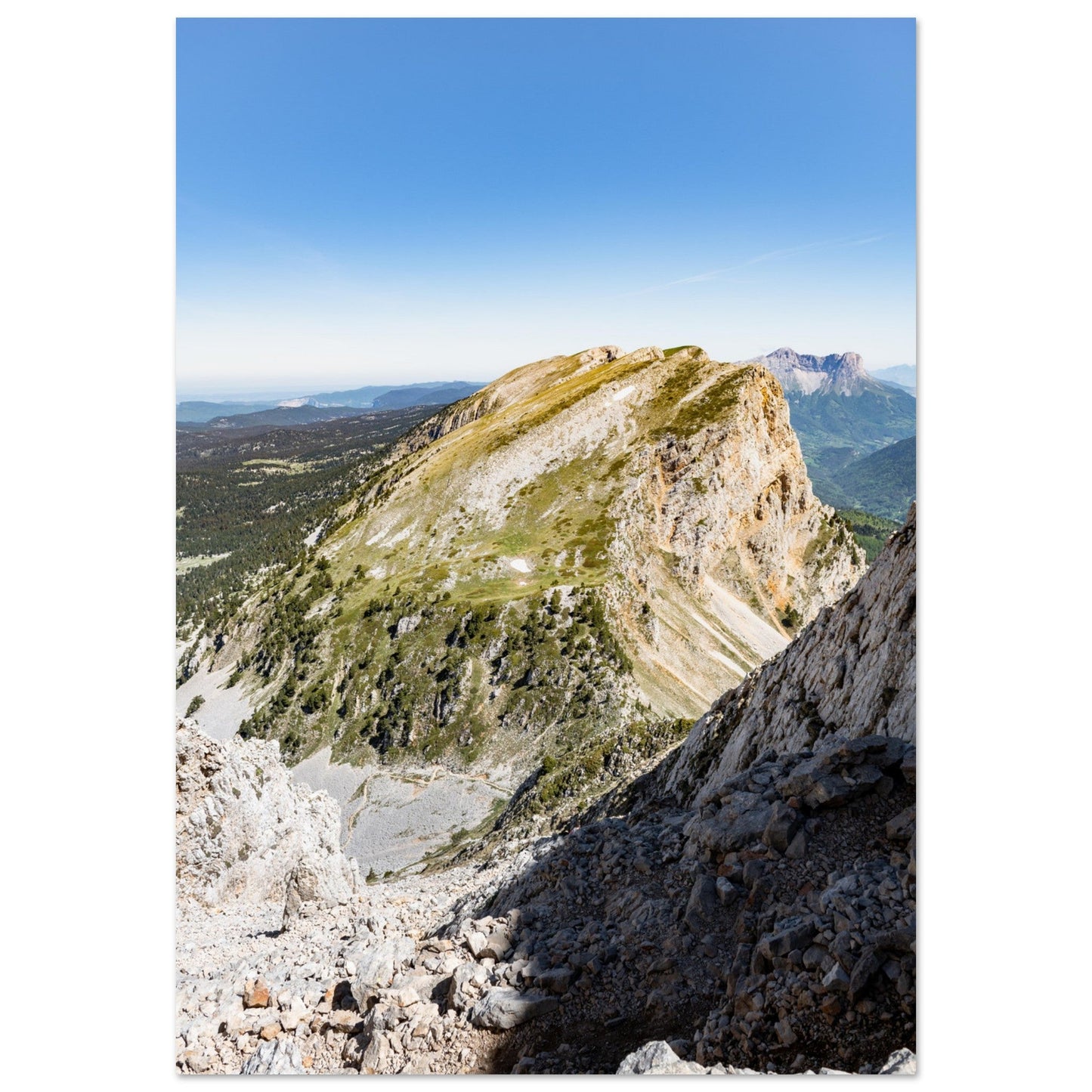 Tableau photo Photo du Grand Veymont, Massif du Vercors — tirage aluminium Dibond mat, fabrication française, prêt à accrocher