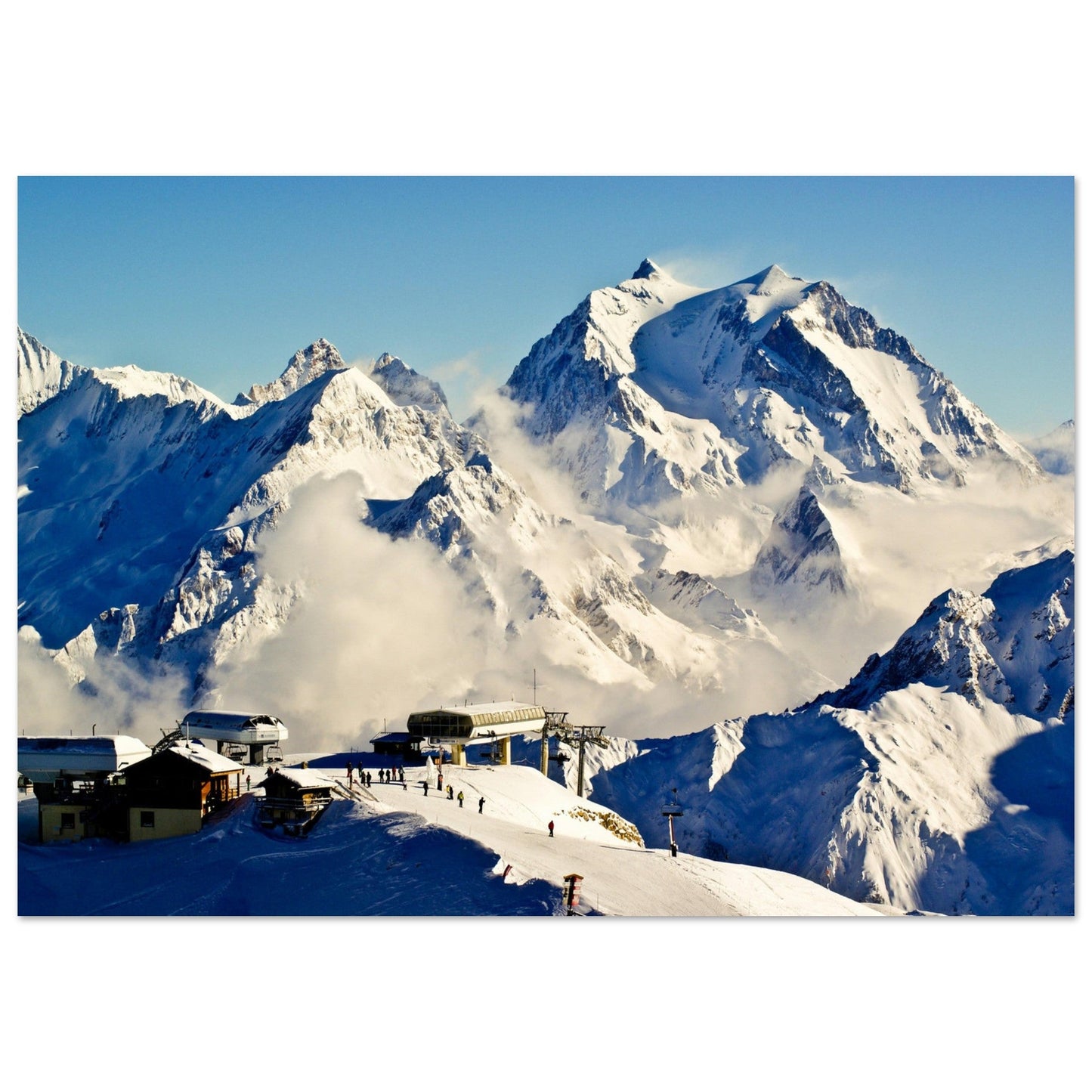 Tableau photo Photo de la Grande Casse et Courchevel, Vanoise — tirage aluminium Dibond mat, fabrication française, prêt à accrocher