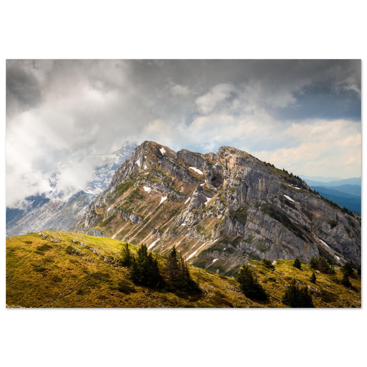 Tableau photo Photo de la Grande Roche Saint - Michel, massif du Vercors — tirage aluminium Dibond mat, fabrication française, prêt à accrocher