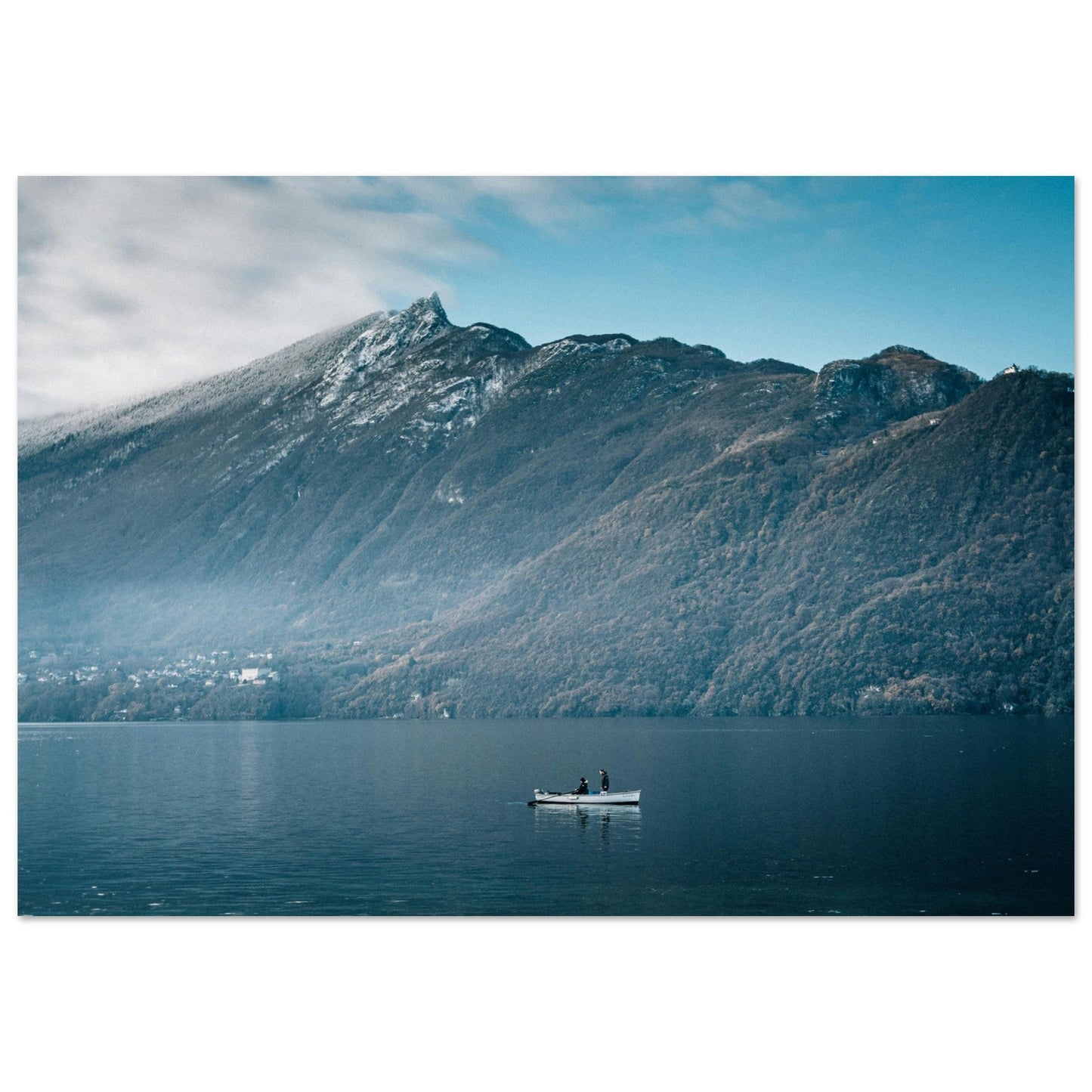 Tableau photo Photo du lac du Bourget, Aix - les - Bains, Savoie 3 — tirage aluminium Dibond mat, fabrication française, prêt à accrocher