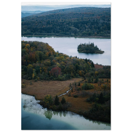 Tableau photo Photo du Jura en automne 1 — tirage aluminium Dibond mat, fabrication française, prêt à accrocher
