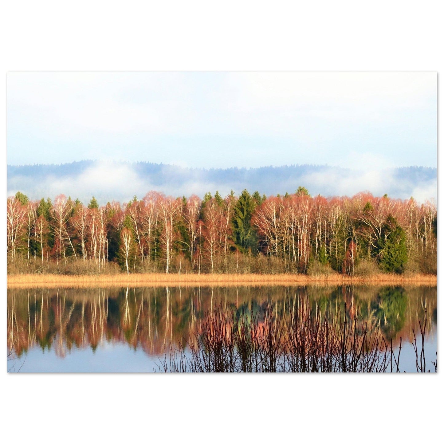 Tableau photo Photo du Jura en automne 3 — tirage aluminium Dibond mat, fabrication française, prêt à accrocher