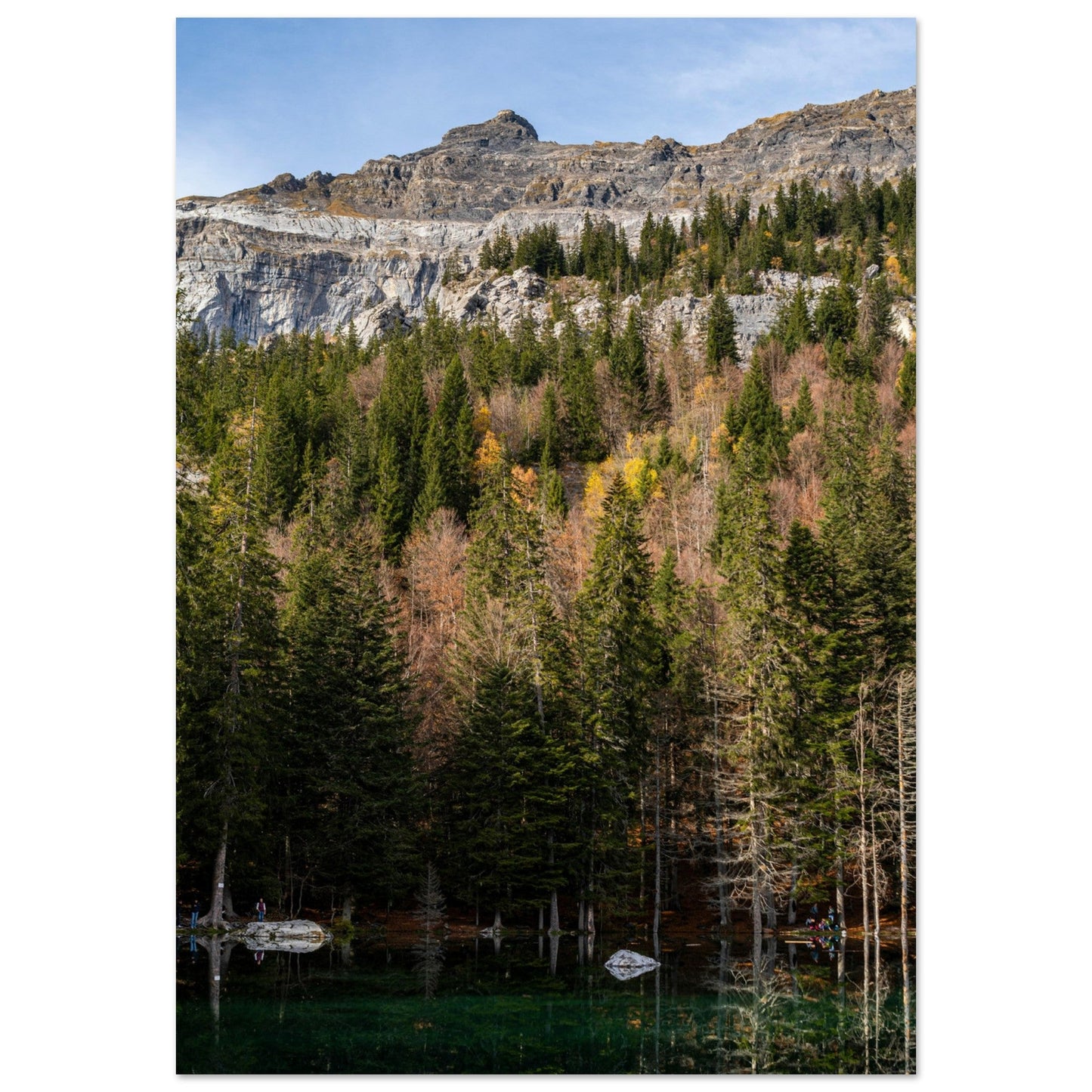 Tableau photo Photo du Lac Vert, Passy, Haute - Savoie — tirage aluminium Dibond mat, fabrication française, prêt à accrocher