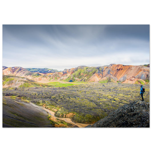 Tableau photo Photo du Landmannalaugar, Islande — tirage aluminium Dibond mat, fabrication française, prêt à accrocher