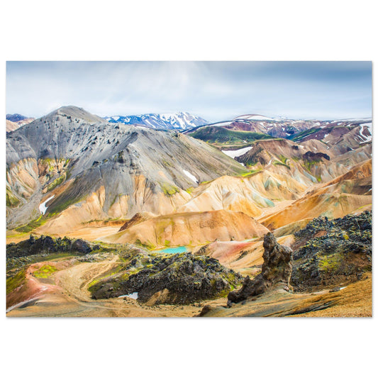 Tableau photo Photo du Landmannalaugar, Islande — tirage aluminium Dibond mat, fabrication française, prêt à accrocher