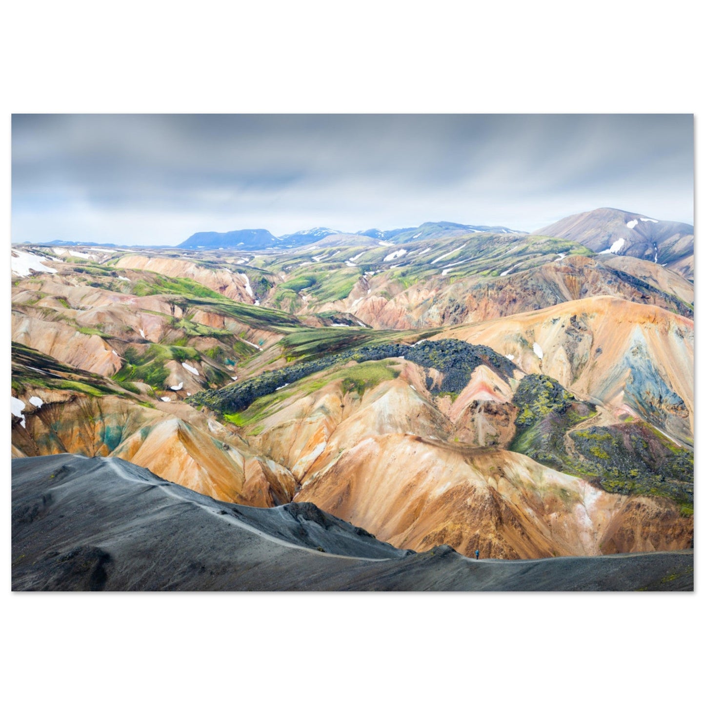 Tableau photo Photo du Landmannalaugar, Islande — tirage aluminium Dibond mat, fabrication française, prêt à accrocher