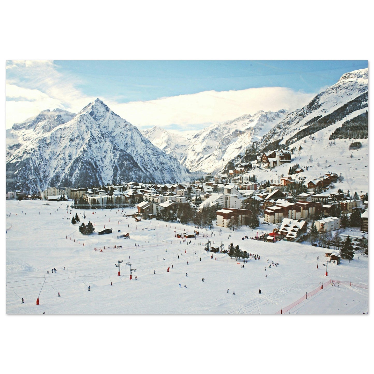 Tableau photo Photo des 2 Alpes en hiver 3 — tirage aluminium Dibond mat, fabrication française, prêt à accrocher