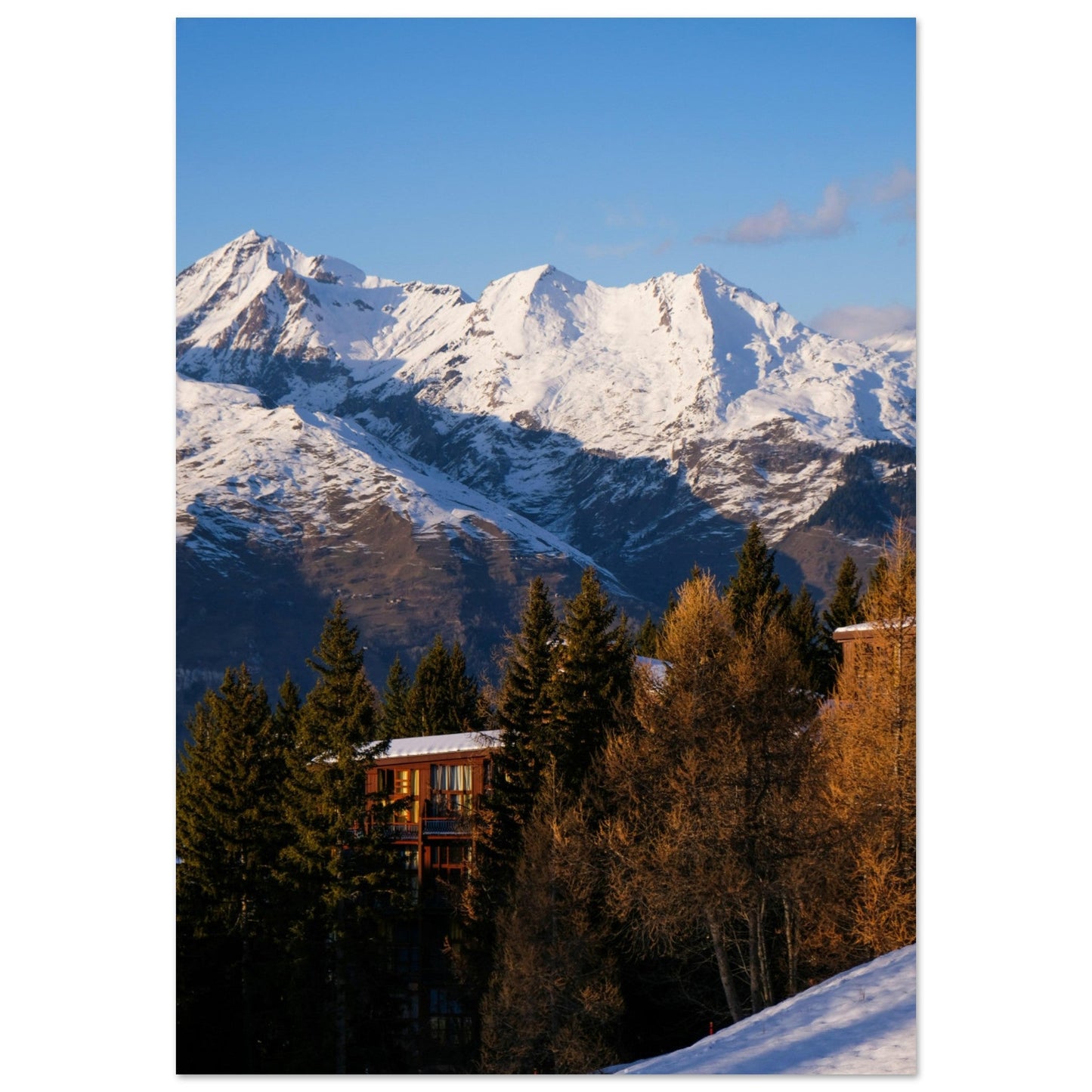 Tableau photo Photo des Arcs, Bourg - Saint - Maurice, Vanoise — tirage aluminium Dibond mat, fabrication française, prêt à accrocher
