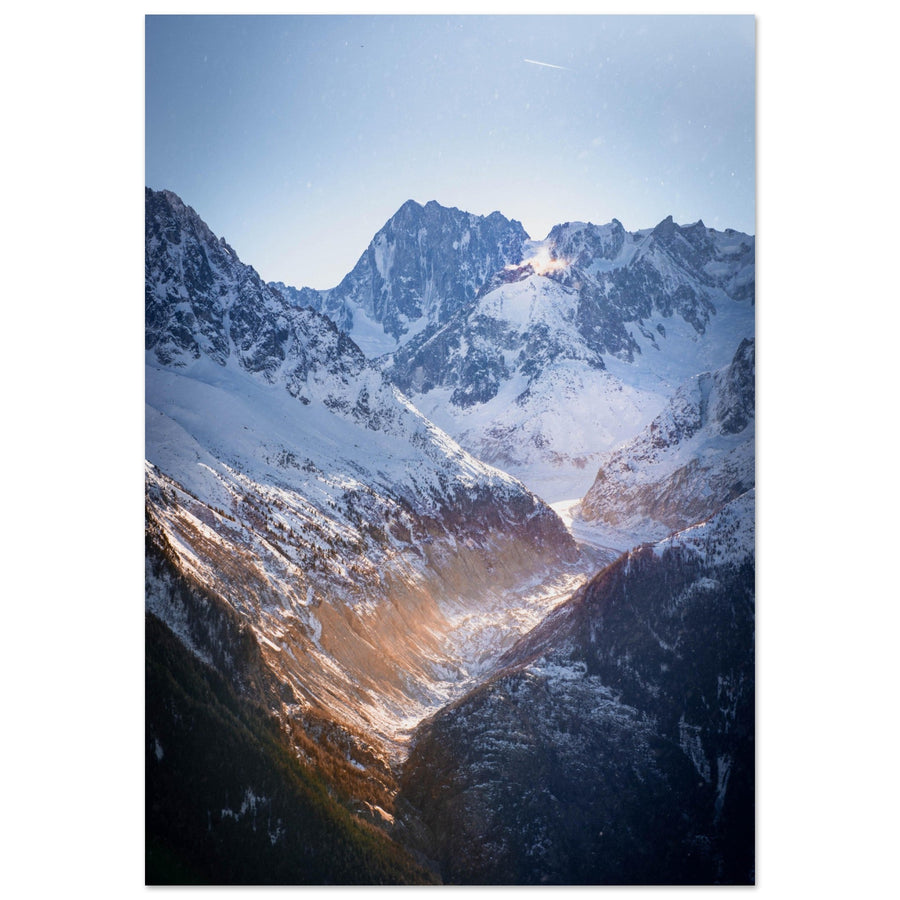 Tableau photo en Alu Dibond : La mer de glace du Mont-Blanc