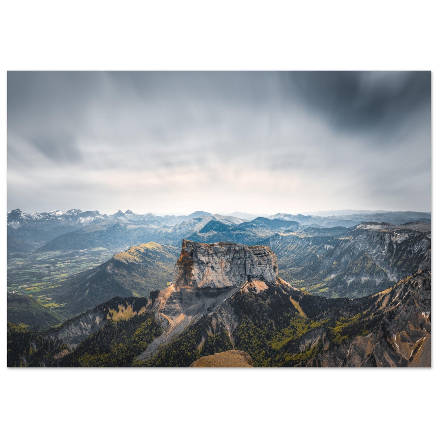 Tableau photo Photo du Mont Aiguille, Massif du Vercors — tirage aluminium Dibond mat, fabrication française, prêt à accrocher