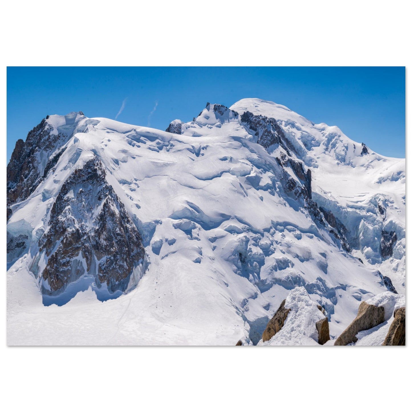 Tableau photo Photo du Mont - Blanc, Mont - Maudit et Mont - Blanc du Tacul — tirage aluminium Dibond mat, fabrication française, prêt à accrocher